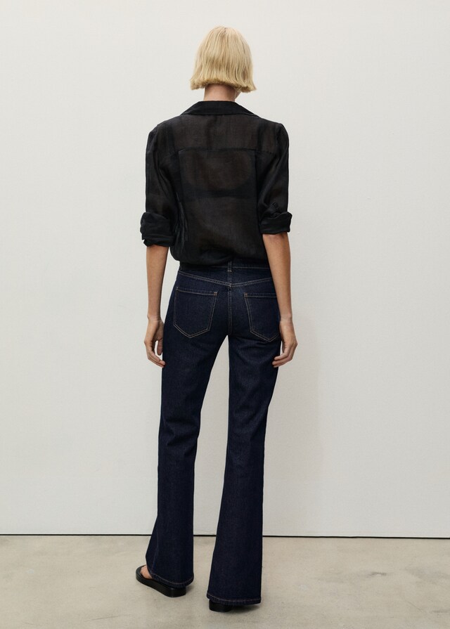 Mango Flared-Rinse-Wash-Jeans mit Schlitzen Fabrikpreis