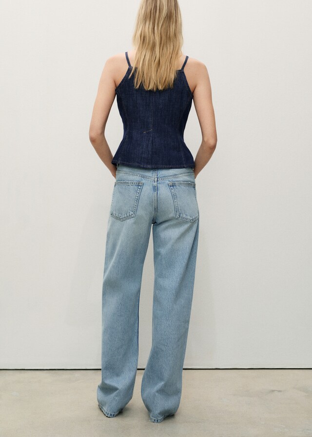 Mango Gerade Jeans Miami mit mittlerer Bundhöhe Rabatt