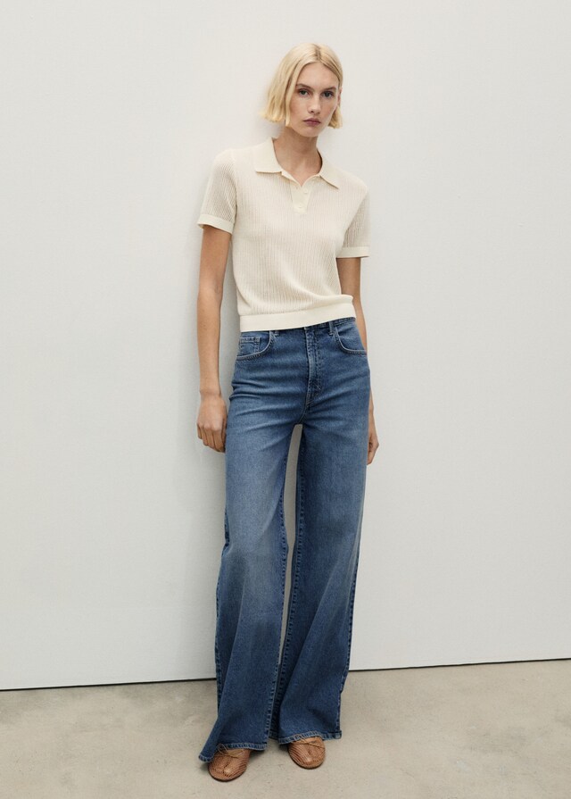 Mango Wideleg-Jeans mit hohem Bund Günstig kaufen