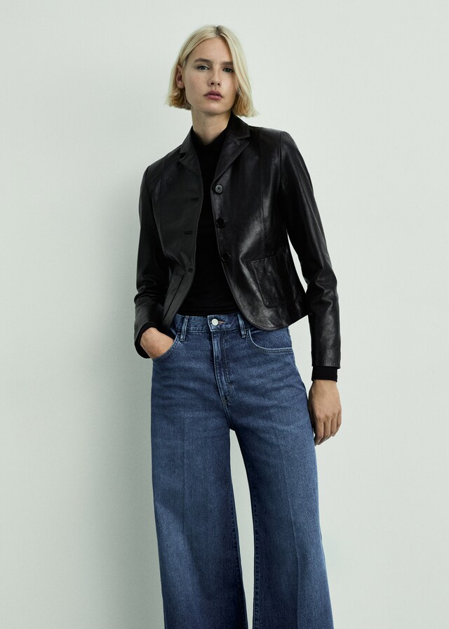 Mango Wideleg-Jeans mit hohem Bund Günstig kaufen