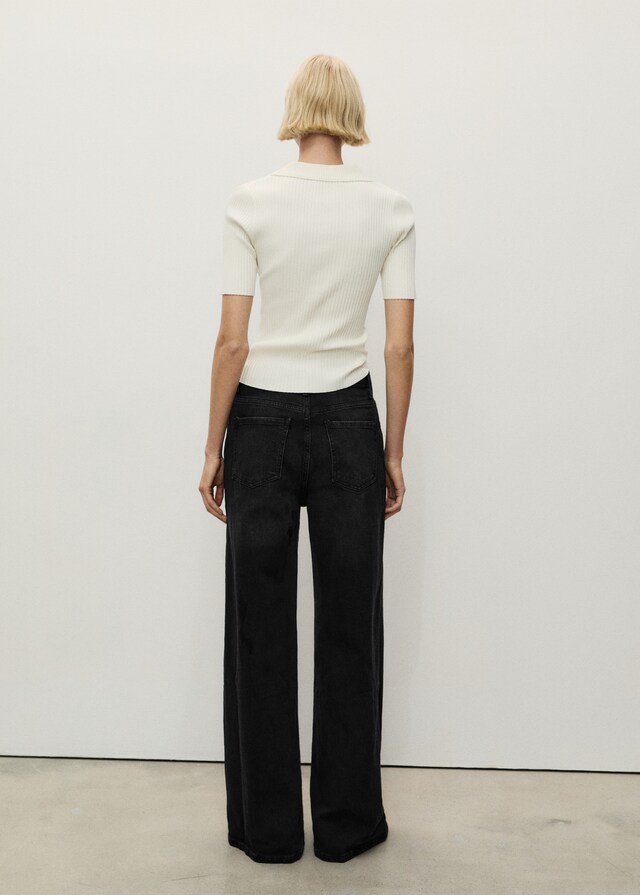 Mango Wideleg-Jeans mit hohem Bund Versandkostenfrei