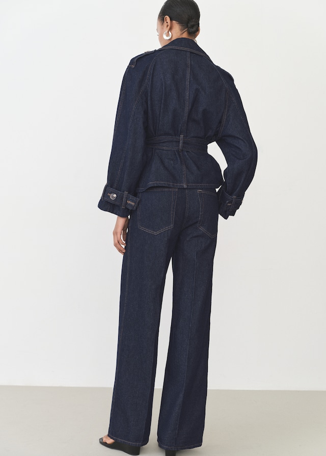 Mango High-Waist-Jeans mit weitem Bein Exklusivangebot
