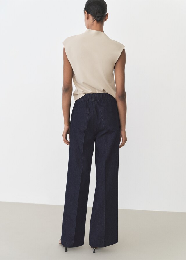 Mango High-Waist-Jeans mit weitem Bein Weihnachtsangebot