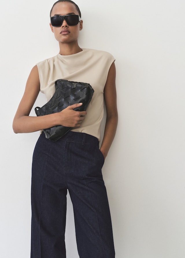 Mango High-Waist-Jeans mit weitem Bein Weihnachtsangebot