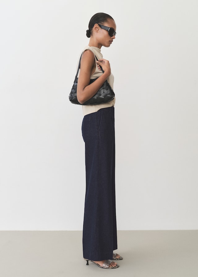 Mango High-Waist-Jeans mit weitem Bein Weihnachtsangebot