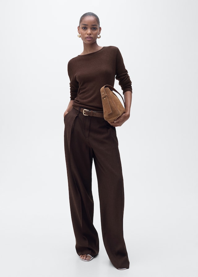 Mango Pullover aus Leinengemisch mit Bateau-Ausschnitt Valentinstagsangebot