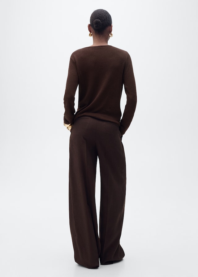 Mango Pullover aus Leinengemisch mit Bateau-Ausschnitt Valentinstagsangebot