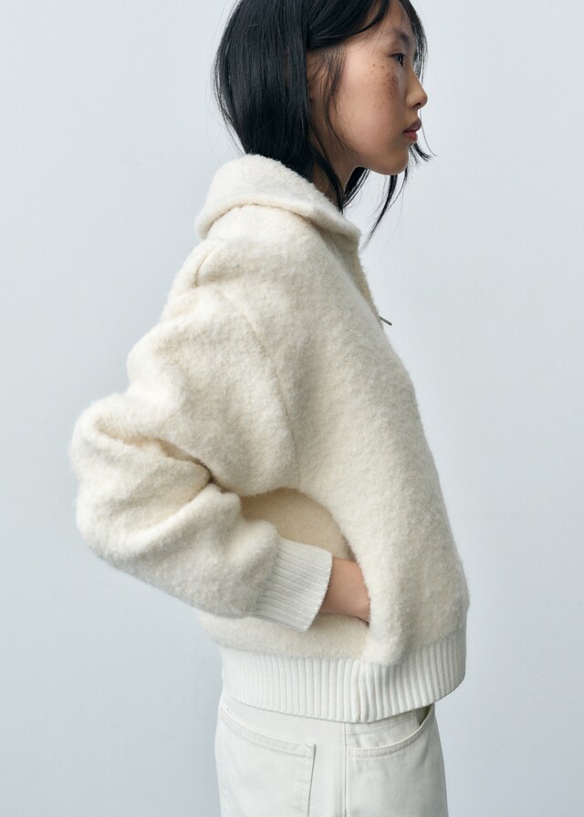 Mango Bouclé-Jacke aus Wollgemisch Riesige Ersparnisse