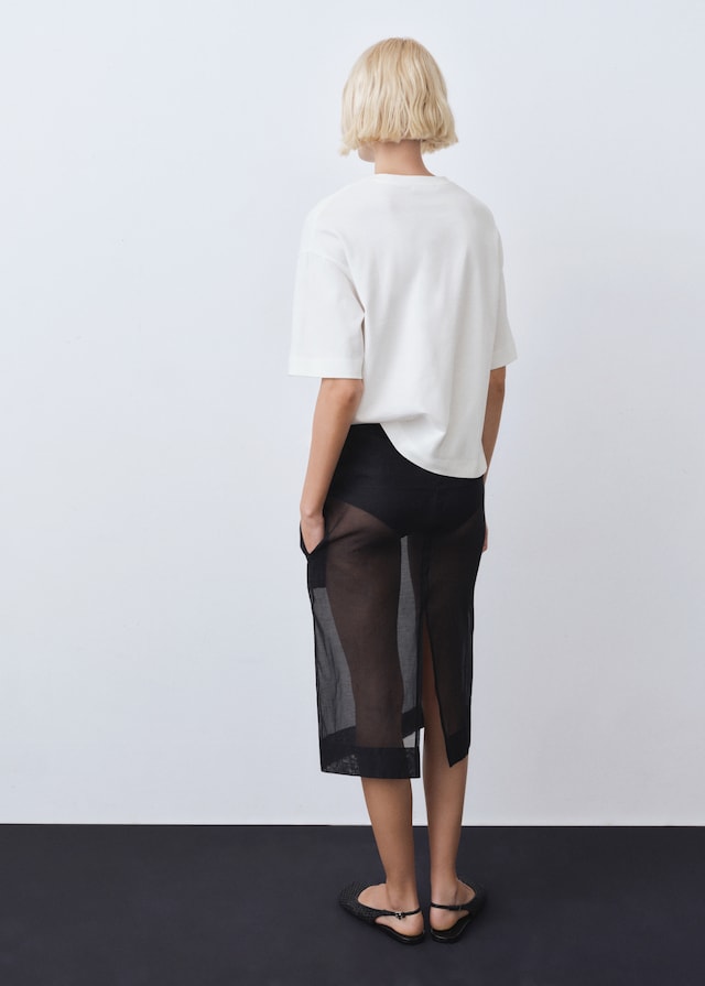 Mango Oversize Baumwoll-T-Shirt Riesige Rabatte