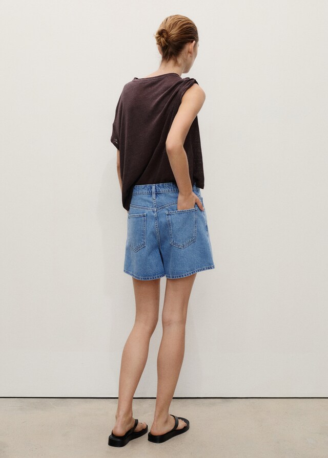 Mango Jeans-Shorts mit hoher Taille Outlet