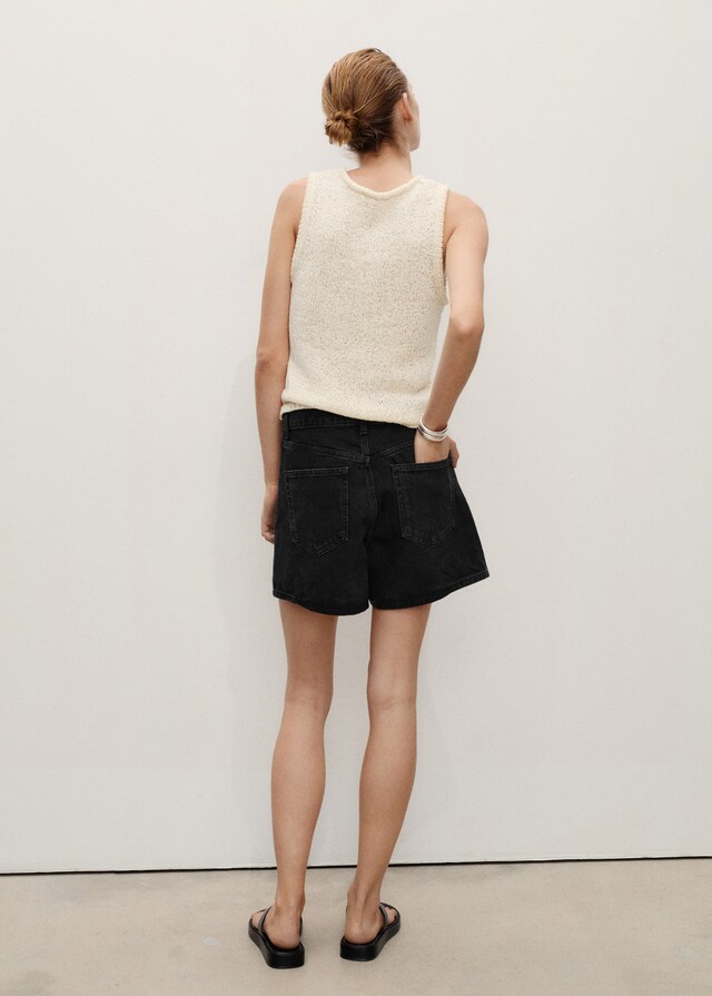 Mango Jeans-Shorts mit hoher Taille Verkauf