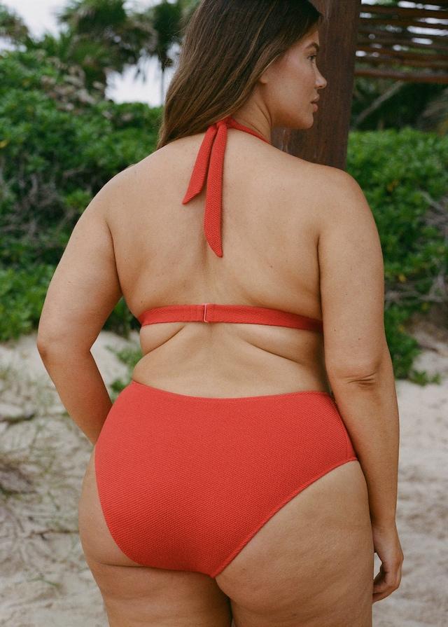 Mango Bikini-Top mit Textur und dekorativem Ring Günstiger Verkauf