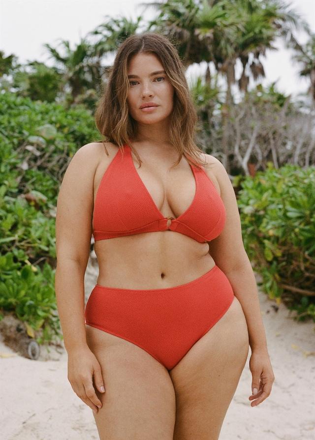 Mango Bikini-Top mit Textur und dekorativem Ring Günstiger Verkauf