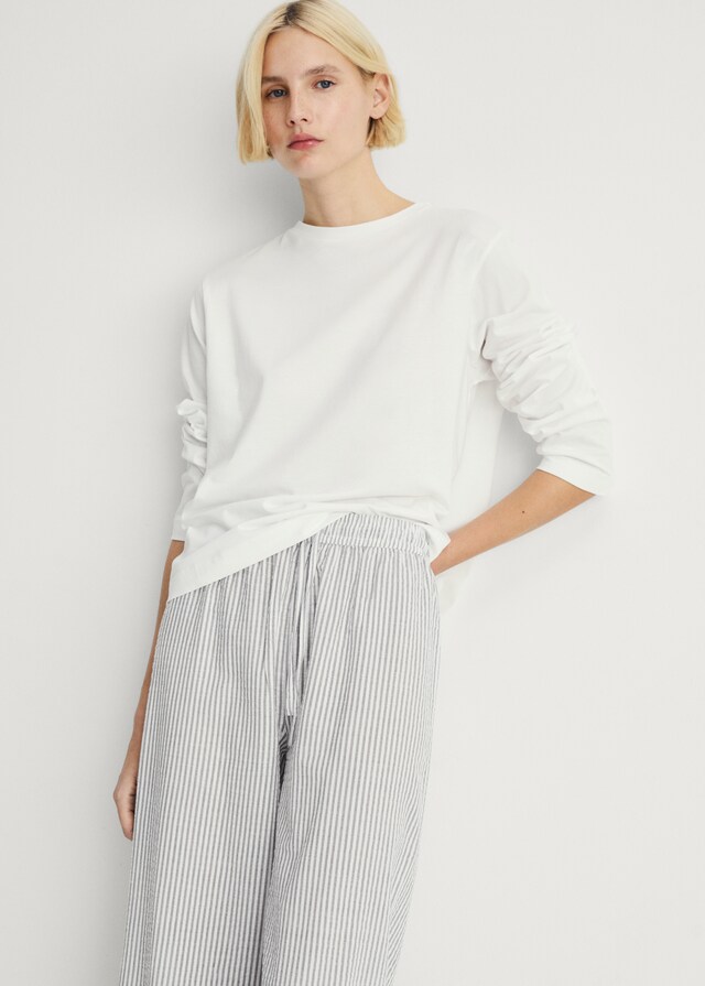 Mango Zweiteiliger Pyjama mit Streifen aus Seersucker Limitierter Zeitrabatt