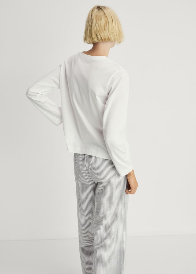 Mango Zweiteiliger Pyjama mit Streifen aus Seersucker Limitierter Zeitrabatt
