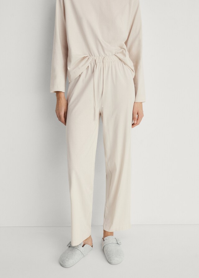 Mango Pyjama zwei Teile Baumwolle schlichtes Design Versandkostenfrei