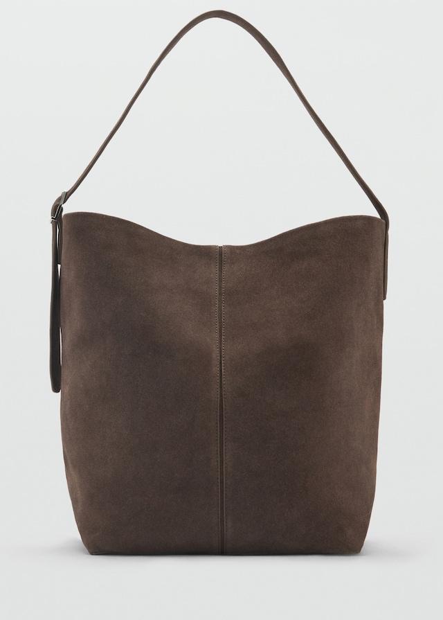 Mango Shopper-Bag aus Rauleder Weihnachtsangebot