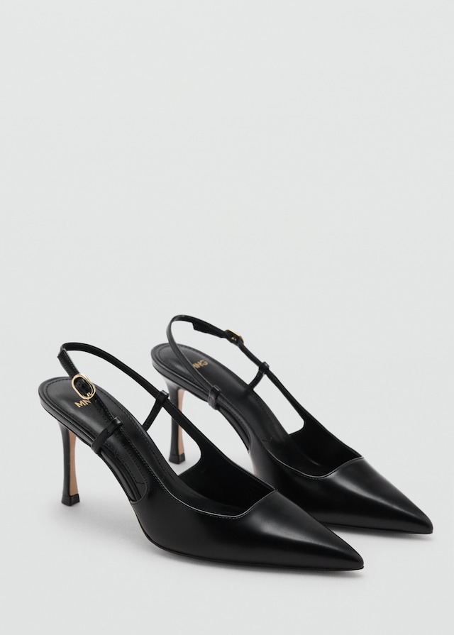 Mango Schuh Absatz Leder Spitze Neueste Mode