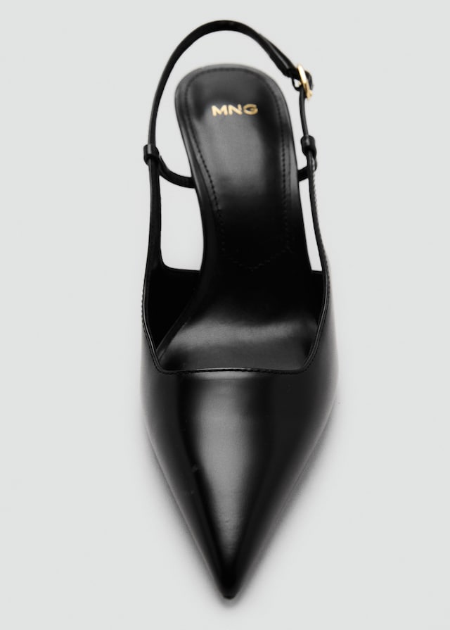 Mango Schuh Absatz Leder Spitze Neueste Mode