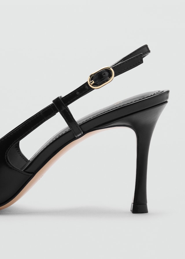 Mango Schuh Absatz Leder Spitze Neueste Mode