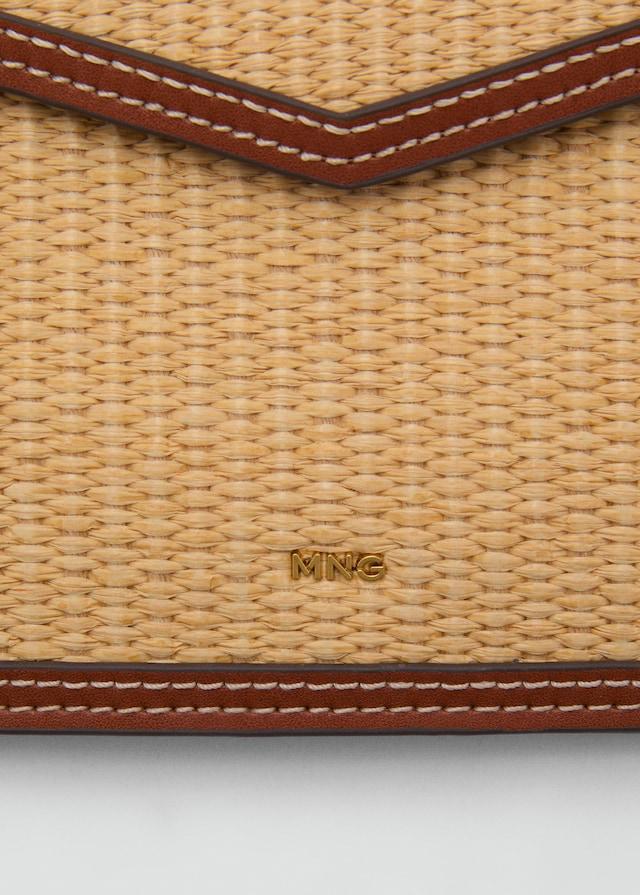 Mango Pochette mit Raffiabast-Effekt Letzte 2 Tage