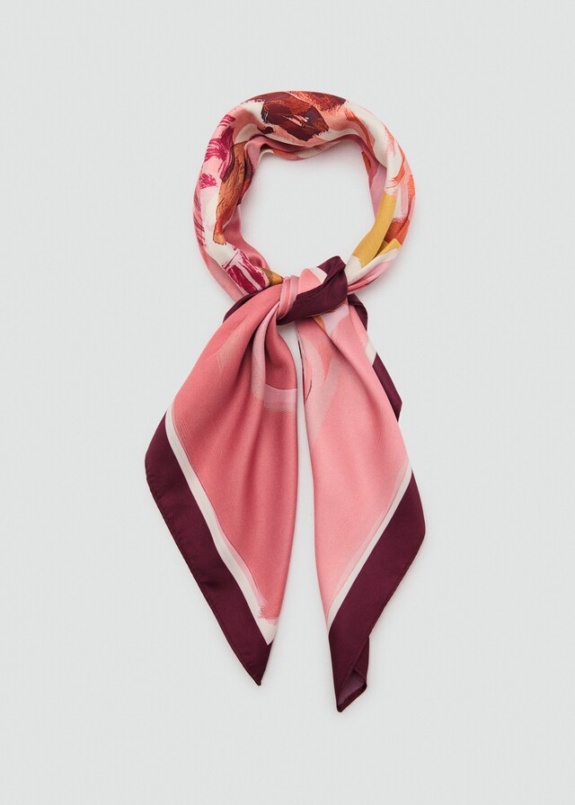 Mango Satiniertes Halstuch mit Blumenprint Zeitbegrenzte Promotion