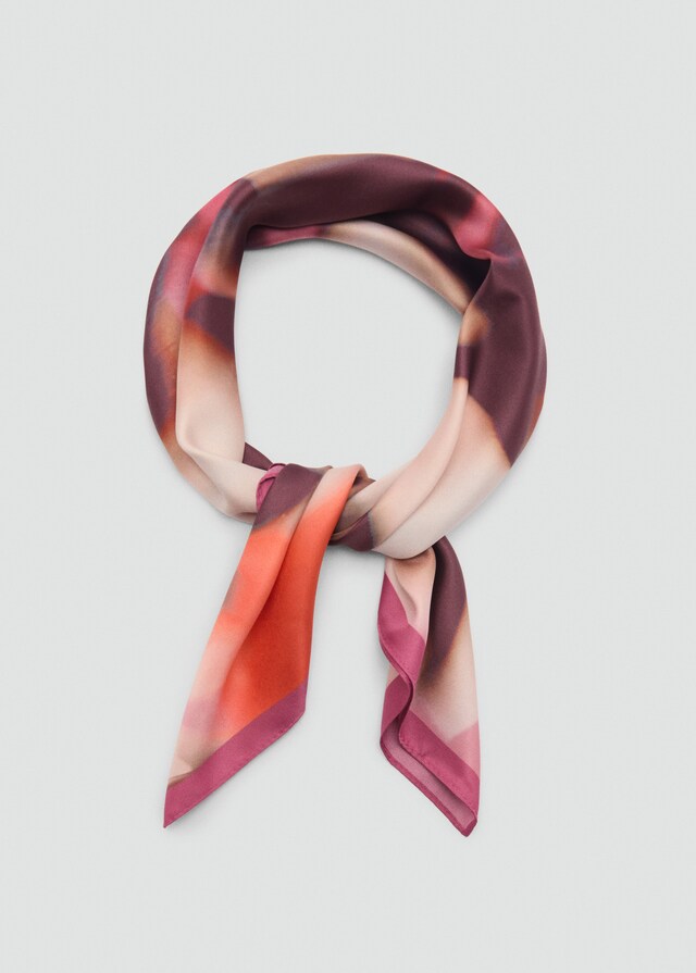 Mango Bedrucktes Satin-Halstuch Bis zu 50% Rabatt