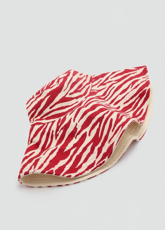 Mango Wendbarer Bucket Hat mit Zebramotiv Clearance-Verkauf