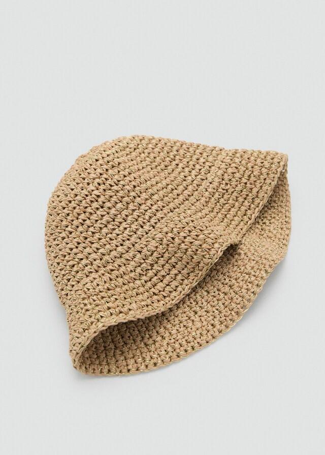 Mango Bucket Hat aus Stroh Fabrikladen