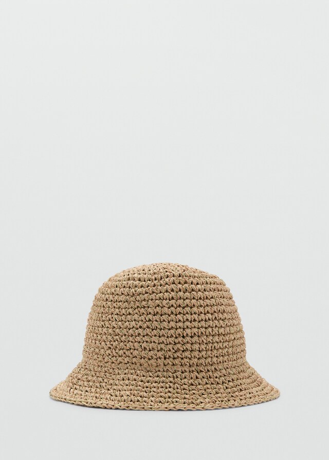 Mango Bucket Hat aus Stroh Fabrikladen