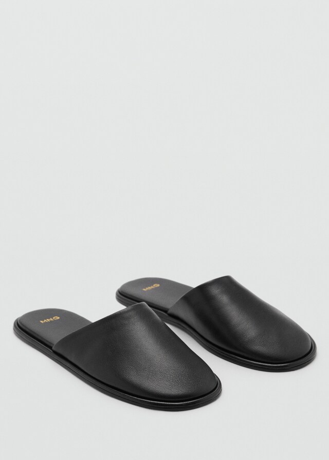Mango Slingbacks aus Leder Limitierter Zeitrabatt