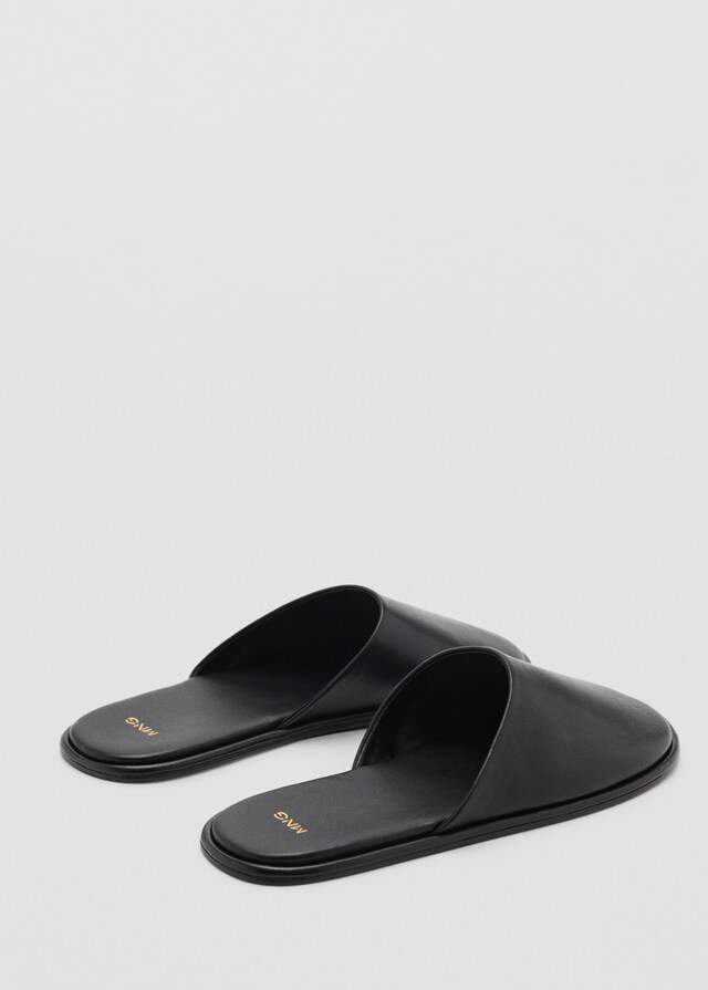 Mango Slingbacks aus Leder Limitierter Zeitrabatt
