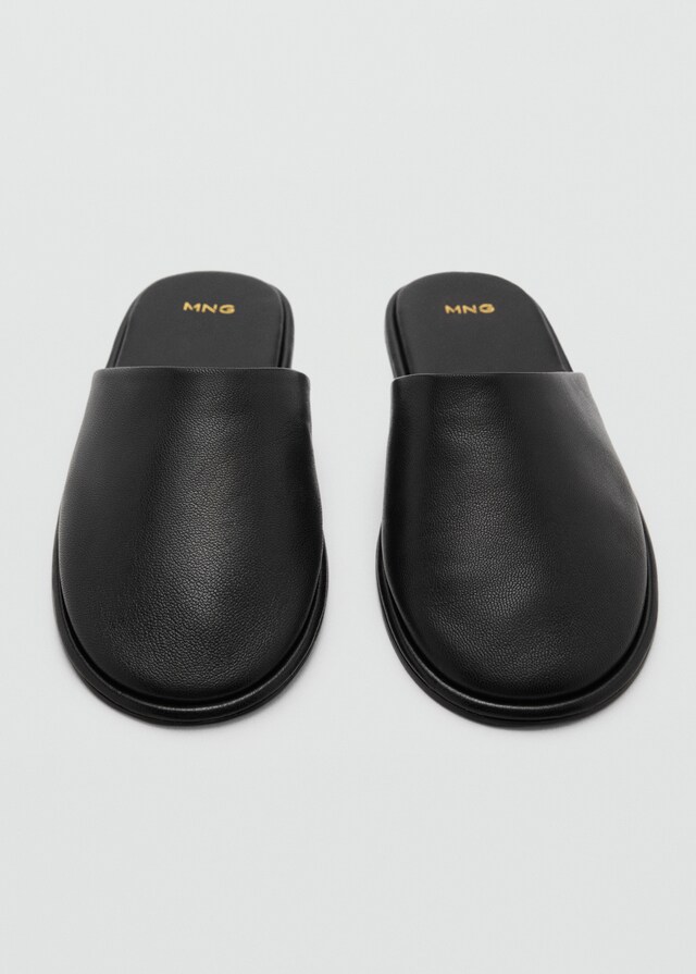 Mango Slingbacks aus Leder Limitierter Zeitrabatt