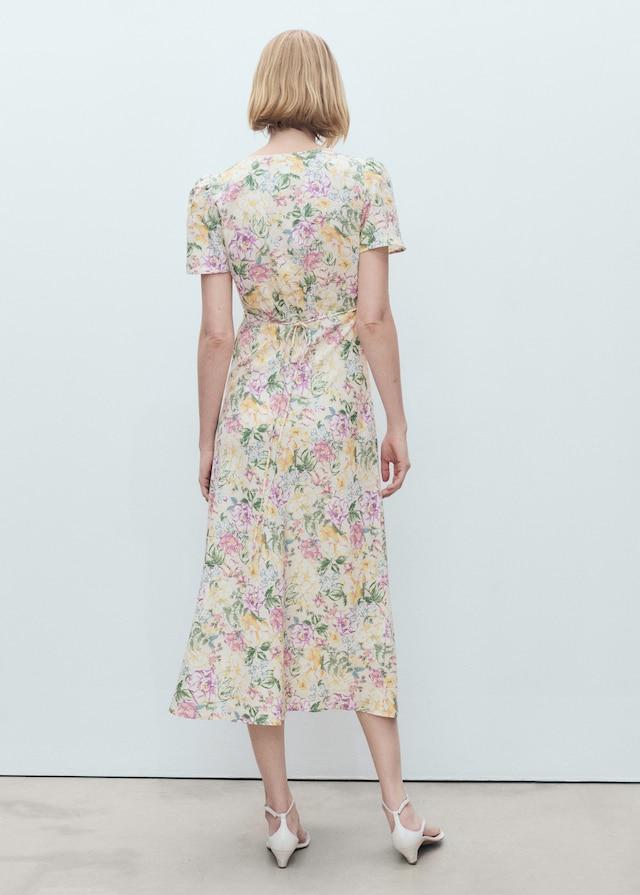 Mango Geblümtes Leinenkleid Versandkostenfrei