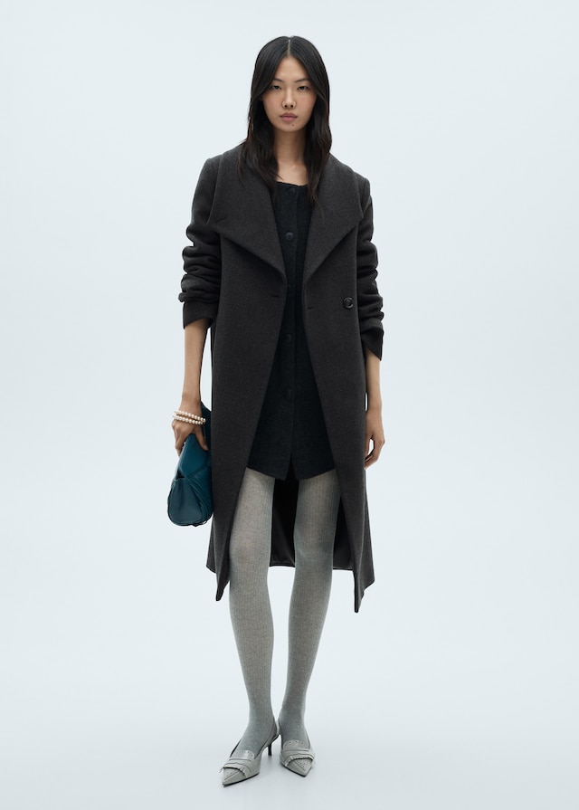 Mango Wollmantel mit Gürtel Black Friday
