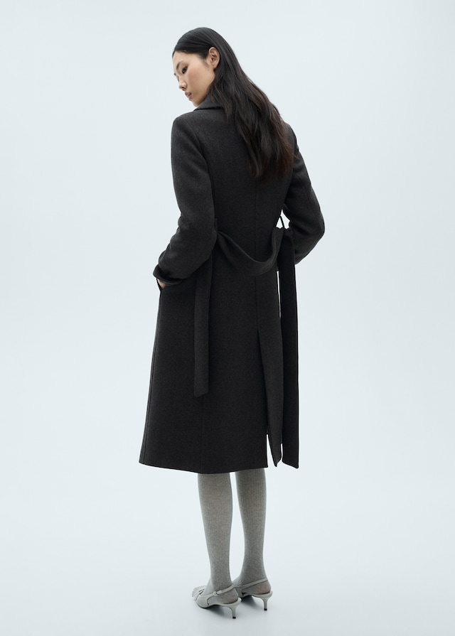 Mango Wollmantel mit Gürtel Black Friday