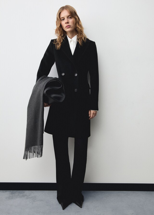 Mango Zweireihiger Midi-Wollmantel Cyber Monday