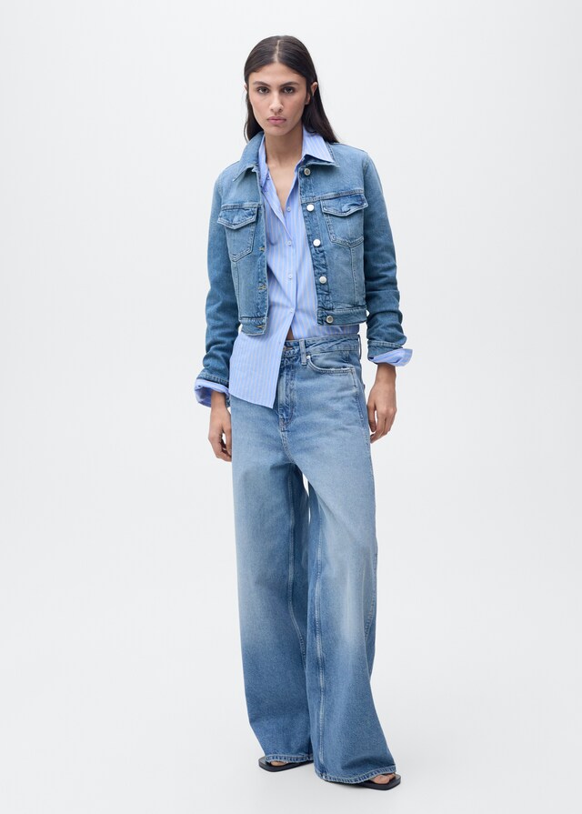 Mango Crop Jeansjacke Vatertagsangebot