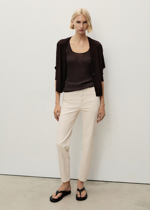 Mango Comfort-Jeans mit hohem Bund Newmom Lagerräumung
