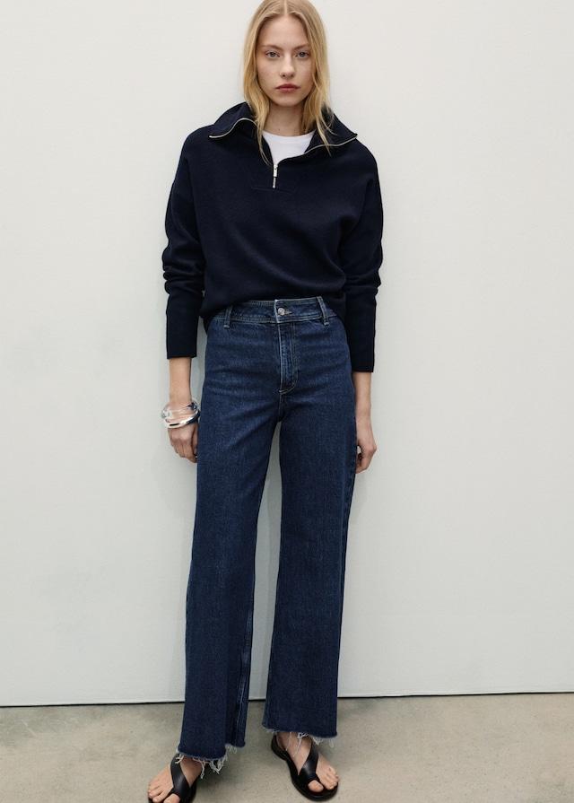 Mango Culotte-Jeans mit hohem Bund Catherin Heißer Verkauf