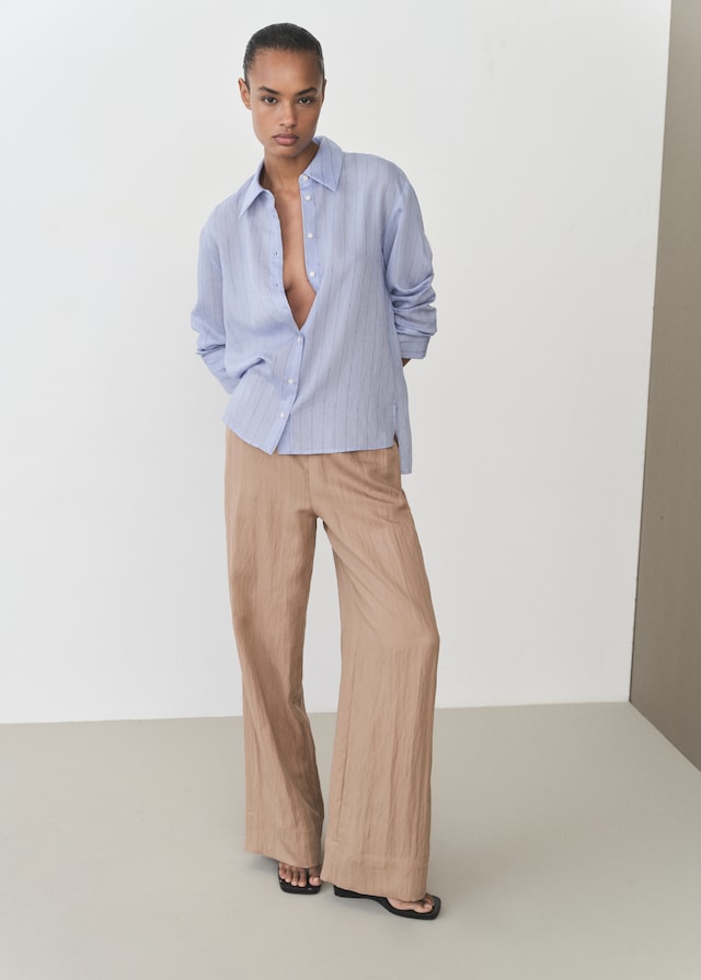 Mango Gerade Lyocell-Hose mit Struktur Zeitlich begrenztes Angebot
