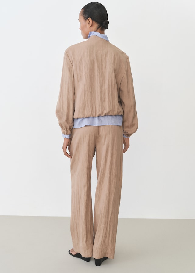 Mango Gerade Lyocell-Hose mit Struktur Zeitlich begrenztes Angebot