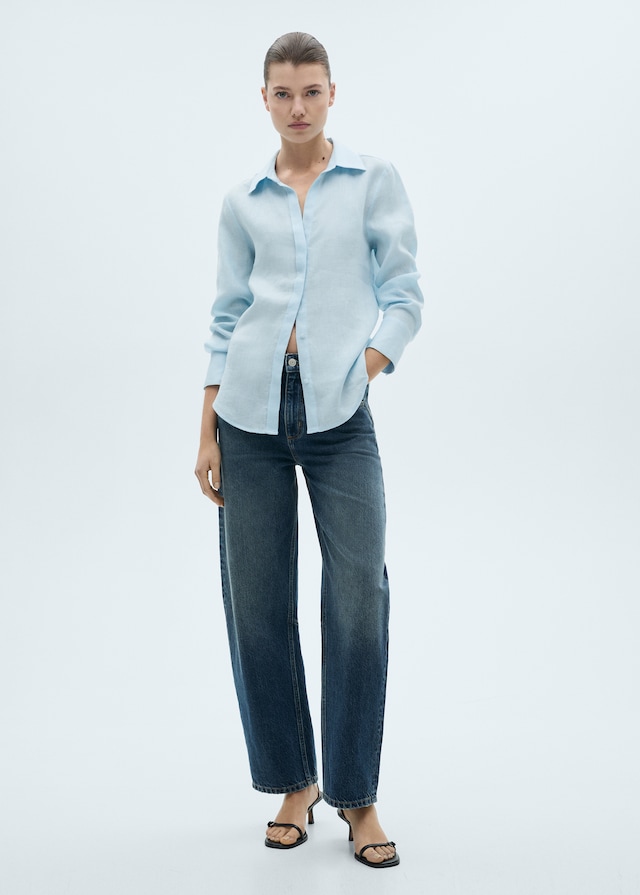 Mango Regular Fit-Leinenhemd Bis zu 50% Rabatt