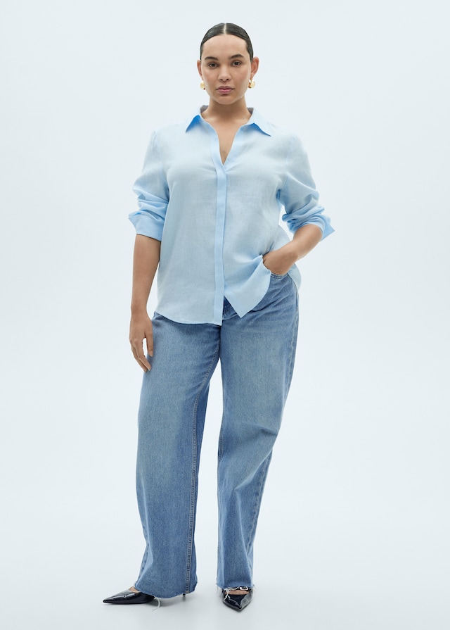 Mango Regular Fit-Leinenhemd Bis zu 50% Rabatt