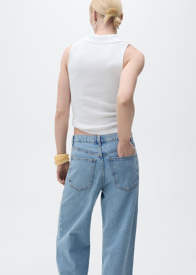 Mango Strick-Top mit Poloshirt-Kragen Bis zu 65% Rabatt