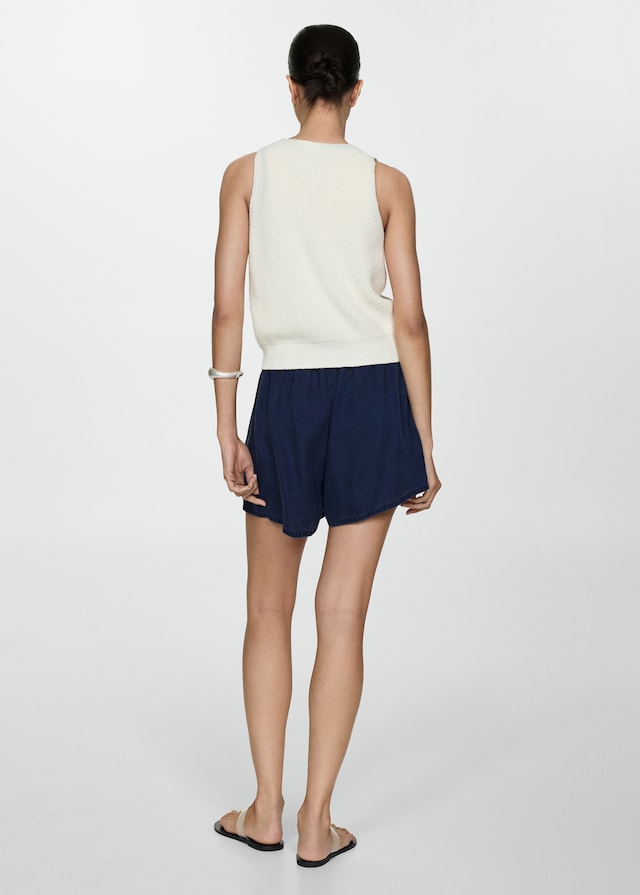 Mango Lyocell-Shorts mit Stretchbund Outlet