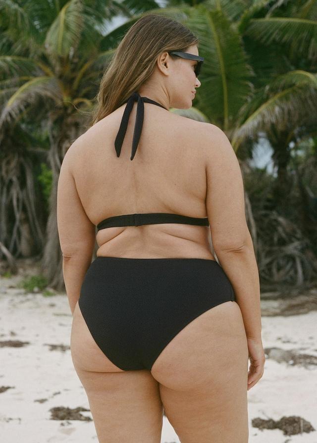 Mango Bikini-Slip mit hoher Taille aus Ripp Angebote