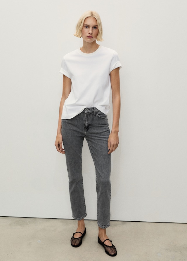 Mango Slim-Jeans in Cropped-Länge Claudia Kostenloser Versand