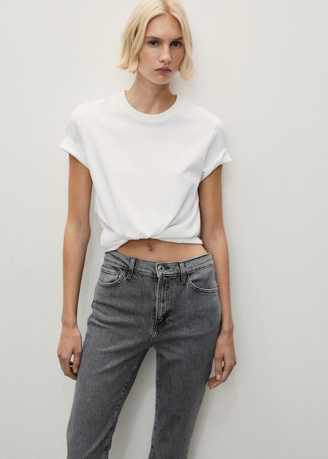 Mango Slim-Jeans in Cropped-Länge Claudia Kostenloser Versand
