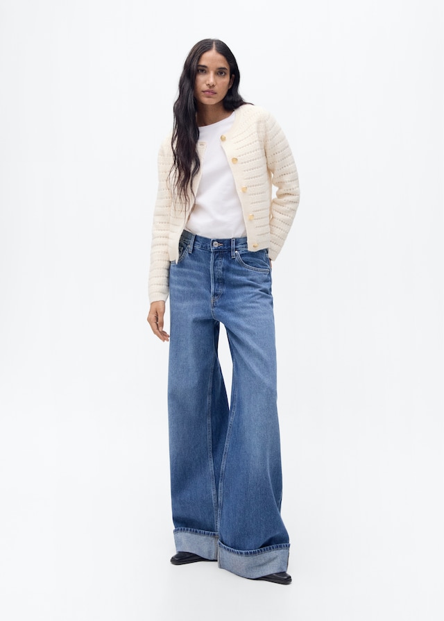 Mango Strickjacke mit Ajour-Details Fabrikpreis